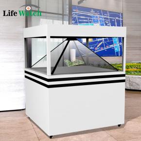 700mm x 700mm 360 degree Pyramid 3D holographic LCD Showcase