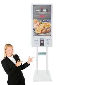 32-inch  Front Access Mainteance Floor upstanding Self-Service Order Payment Terminal Kiosk