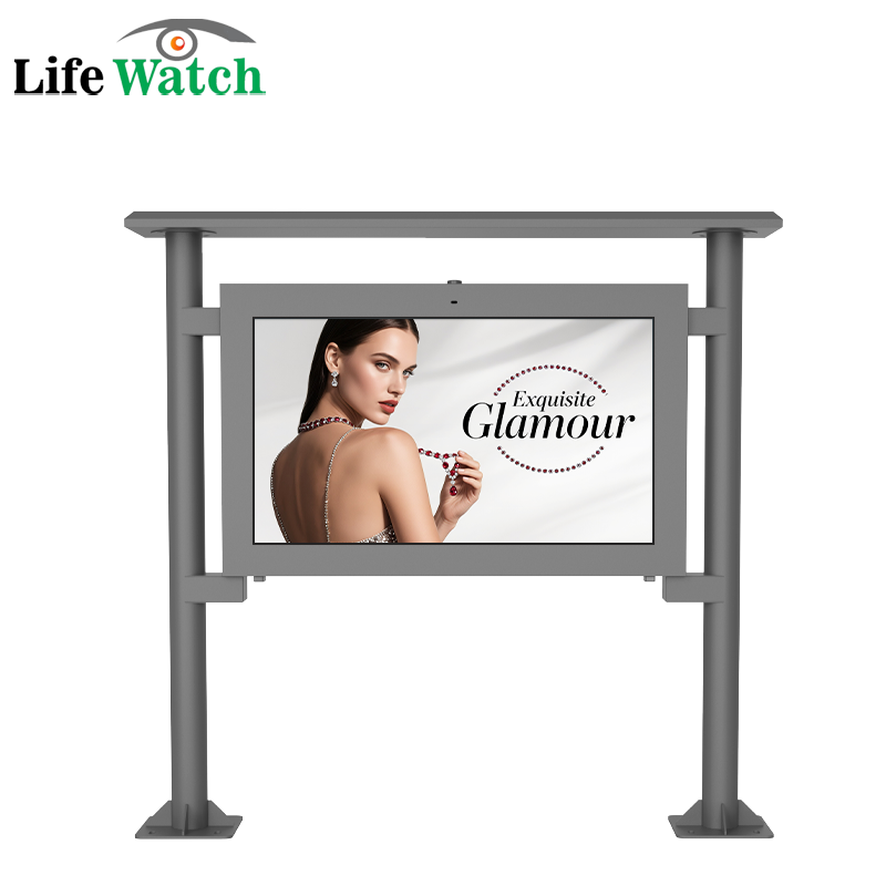 65-inch IP55/IP66 Weather Proof Outdoor Bus Stop Roof LCD Kiosk