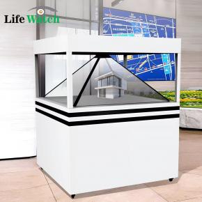 2500mm x2500mm 360 degree Pyramid 3D holographic LCD Showcase